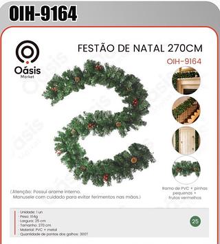 FESTÃO DE NATAL 270CM OÁSIS