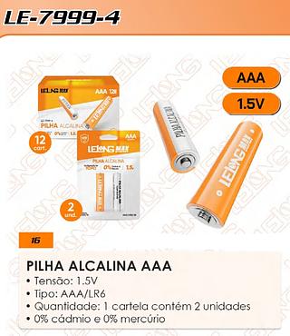 PILHAS ALCALINS 1.5V LELONG MAX