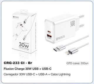 FLUXION CHARGE CABO TYPE-C X LIGHTNING 30W HREBOS PREMIUM
