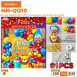 PACOTE DE BALÕES FELIZ ANIVERSARIO 68PCS MINIMEN