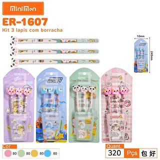 KIT DE LAPIS PERSONALIZADO CUTE CAT FLOWER HOUSE MINIMEN