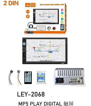 MP5 PLAYER PARA CARRO 2DIN COR LEHMOX