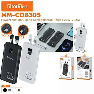 POWER BANK CARREGAMENTO SUPER RAPIDO 10000MAH MINIMEN