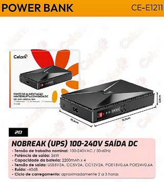 FONTE DE ALIMENTACAO ININTERRUPTA COM SAIDA DC 100-240V 8800VA/36W CELARK
