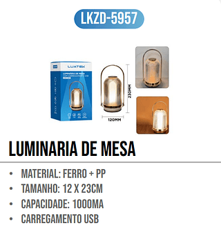 LUMINARIA DE MESA LUATEK