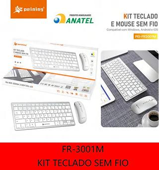 KIT TECLADO E MOUSE SEM FIO PEINING