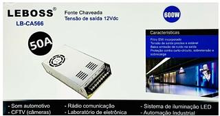 FONTE CHAVEADA TENSAO DE SAIDA 12VDC 12V 50A 600W LEBOSS