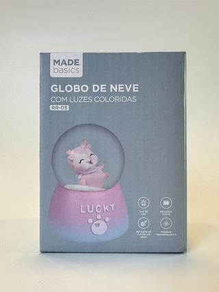 GLOBO DE NEVE COM LUZES COLORIDAS MADE BASICS