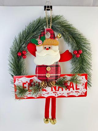 ENFEITE DE NATAL CIRCULO DE FOLHA OÁSIS MARKET