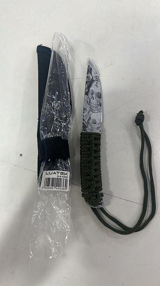 FACA ARTESANAL FLORESTA Nº1 ELMO AÇO E CABO EM PARACORD LUATEK