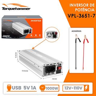 INVERTER 1000W 12V-110V TORQUEHAMMER