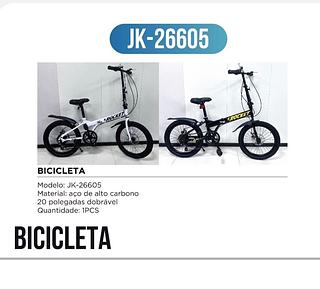 BICICLETA DE AÇO DE ALTO CARBONO 20 PÓLEGADAS DOBRAVEL LUATEK