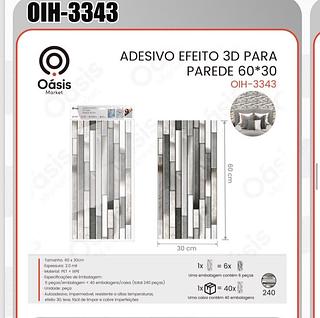 ADESIVO EFEITO 3D PARA PAREDE 60*30 OASIS