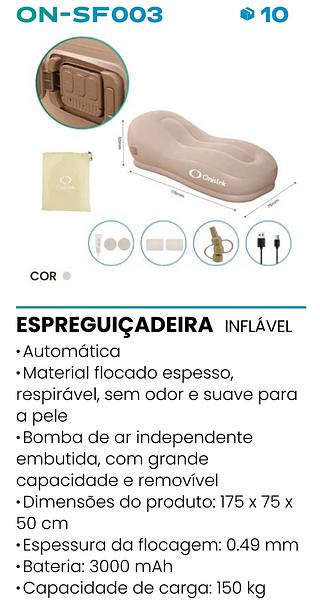 ESPREGUIÇADEIRA INFLAVEL AUTOMATICA 150KG ONISTEK
