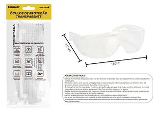 OCULOS DE PROTEÇÃO TRANSPARENTE BOMVINK