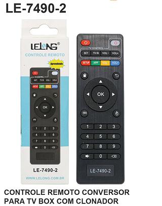 CONTROLE REMOTO TV BOX COM CLONADOR LELONG