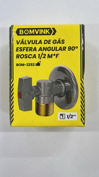 VALVULA DE GÁS ESFERA ANGULAR 90º RSOCA 1/2 M*F BOMVINK