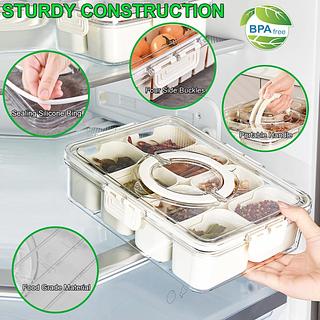 BANDEJA DE SERVIR DIVIDIDA EM PLÁSTICO PORTÁTIL