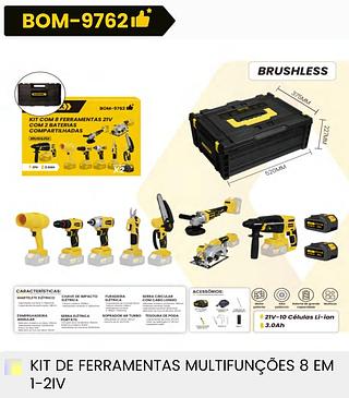 KIT DE FERRAMENTAS MULTIFUNCOES 8 EM 1-2IV BOMVINK
