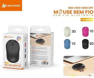 MOUSE SEM FIO BLUETOOTH 2.4G BT5.2 800-1200-1600 DPI PEINING