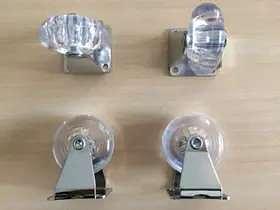 KIT 4 RODIZIOS - 2 GIRATORIOS E 2 FIXOS - RODA 2 POLEGADAS BOMVINK