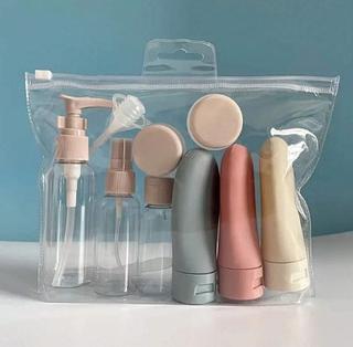 KIT DE FRASCOS PARA VIAGEM COM 9 PEÇAS (35ML, 80ML, 60ML, 10G) NEW'ION