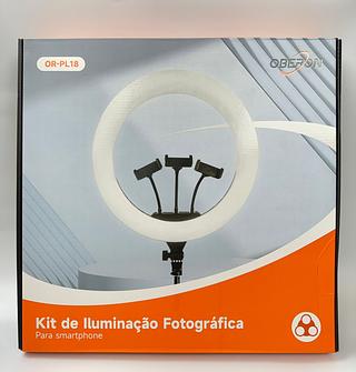 KIT DE ILUMINAÇAO FOTOGRAFICA PARA SMARTPHONE 14"POLEGADAS COM TRIPE 2.1M OBERON