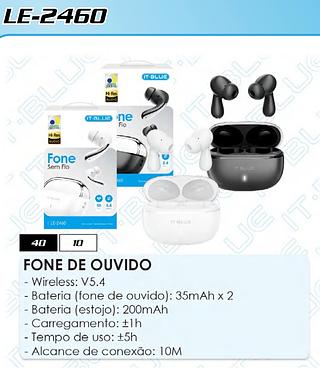 FONE DE OUVIDO SEM FIO 5.4 WIRELESS IT-BLUE