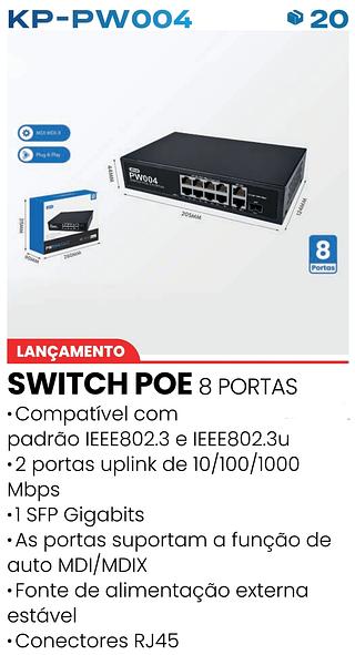 SWITCH POE 8 PORTAS KNUP