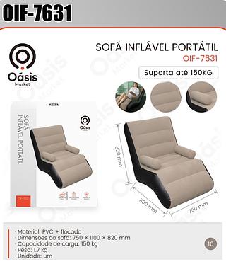 SOFÁ INFLÁVEL PORTÁTIL OÁSIS MARKET