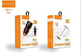 CARREGADOR VEICULAR 2USB 3,1A MICRO HMASTON