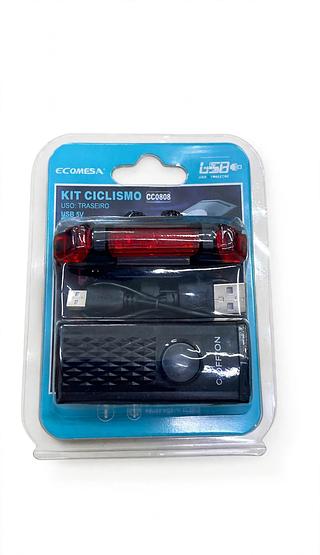 KIT DE CICLISMO FAROL/SINALIZADOR ECOODA
