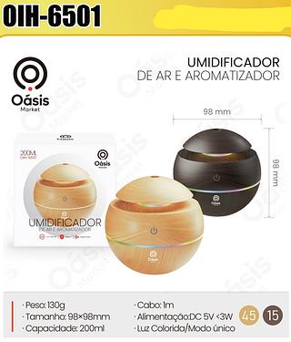 UMIDICADOR DE AR E AROMATIZADOR 200ML OÀSIS MARKET