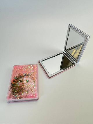 ESPELHO DE MAQUIAGEM DOBRÁVEL PORTÁTIL DUPLA FACE MINI BOLSO