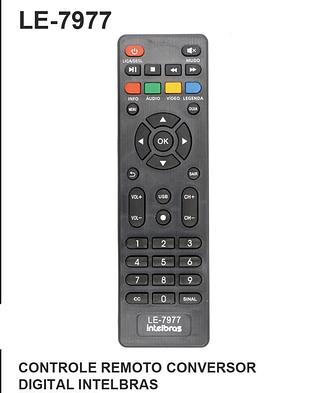 CONTROLE REMOTO CONVERSOR DIGITAL INTELBRAS