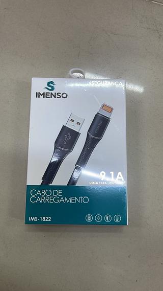 CABO DE CARREGAMENTO 9.1A USB-A PARA LIGHTNING IMENSO