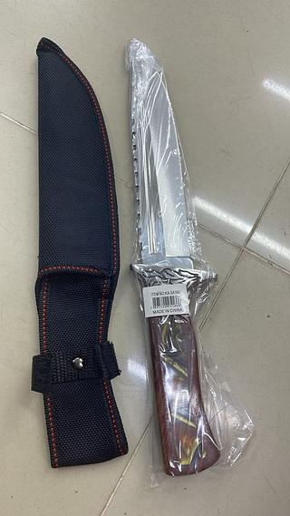 FACA DE PESCA E CAMPING INOX SERRILHADO SUPERIOR LIMPA ESCAMAS KAPBOM