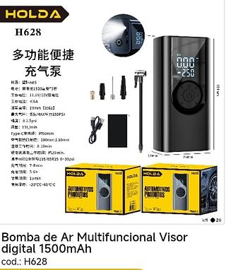 AUTOMOTIVOS PRODUTOS DISPLAY DIGITAL SEM FIO PADRAO BOMBA DE AR 1500MAH HOLDA