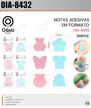 NOTAS ADESIVAS EM FORMATO DE CAMISA OÁSIS MARKET