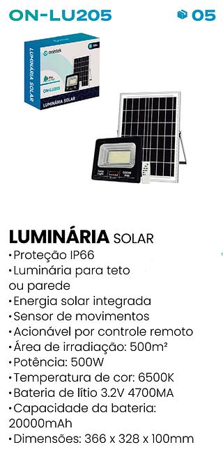 LUMINARIA SOLAR 500W IP66 ONISTEK