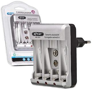 CARREGADOR DE PILHAS RECARREGAVEIS KNUP