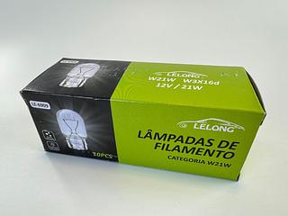 LÂMPADAS DE FILAMENTO CATEGORIA W21W (10 PEÇAS) LELONG