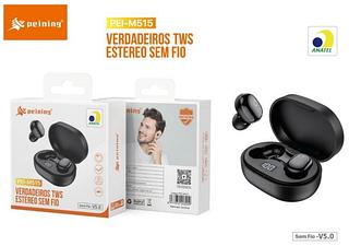 FONE DE OUVIDO TWS ESTEREO SEM FIO V6.0 PEINING
