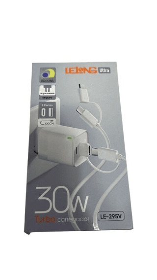CARREGADOR TURBO 3.1A 30W PD MICRO LELONG