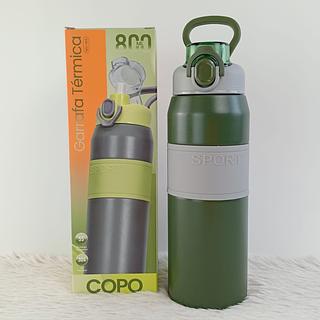 GARRAFA TÉRMICO SPORT 800ML 304 AÇO INOXIDAVEL 55ºC