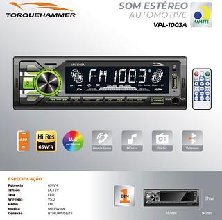 SOM ESTEREO AUTOMOTIVO H-RES 65W*4 TORQUEHAMMER