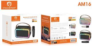 CAIXA DE SOM WIRELESS COM KARAOKÊ SEM FIO HMASTON