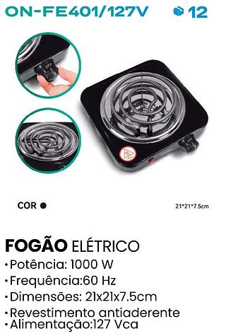 FOGÃO ELETRICO PORTATIL ONISTEK