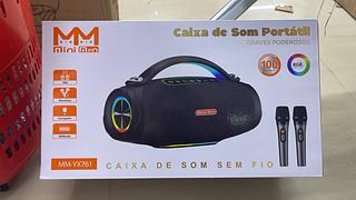 CAIXA DE SOM SEM FIO 100W RGB MINIMEN