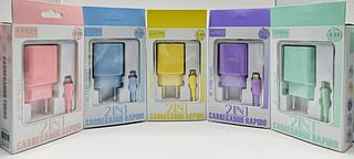 CARREGADOR RAPIDO IPHONE 4.8A 2USB COLORIDO LEON GTS